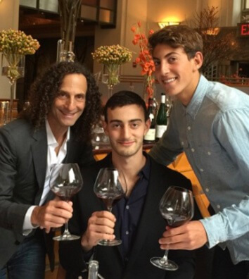 Kenny G with his two sons, Max and Noah.